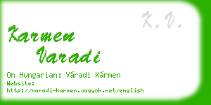 karmen varadi business card